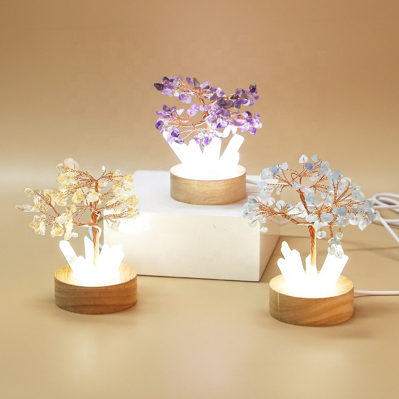Money Tree Lamp Manufacturer - New Arrivals Natural Hand Made Amethyst Crystal Tree Light