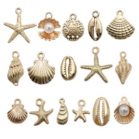 Alloy Charms Factory - KC Gold Plated Mixed 16 Styles Charms for Jewelry Making