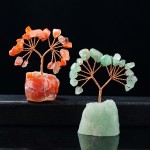 幸运树工厂-天然灵气原石底座水晶碎粒幸运钱树