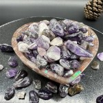水晶碎粒工厂-10mm碎石紫水晶砾石疗愈石家居装饰