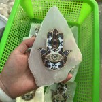 Hamsa Hand Sculpture Factory - Bestselling Polished Selenite Irregular Hamsa Hand Decor