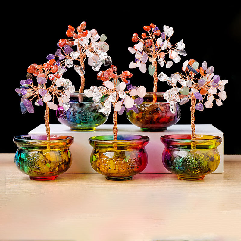 Healing Tree Manufacturer - Wholesale Handmade Quartz Crystal Chips Natural Stone Tree