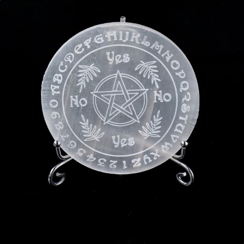 Selenite Plate Supplier - Customized Wholesale Natural Selenite Charging Plate Round Slab