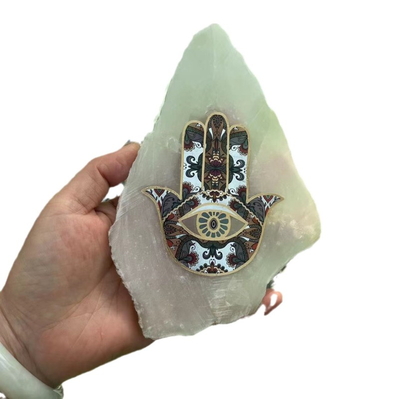 Hamsa Hand Sculpture Factory - Bestselling Polished Selenite Irregular Hamsa Hand Decor