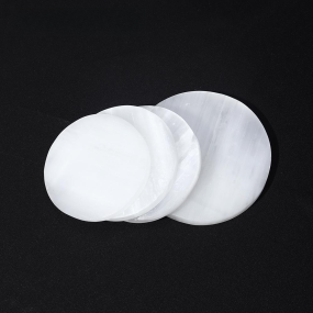 Crystal Crafts Manufacturer - Wholesale Natural White Selenite Round Plate Home Decor