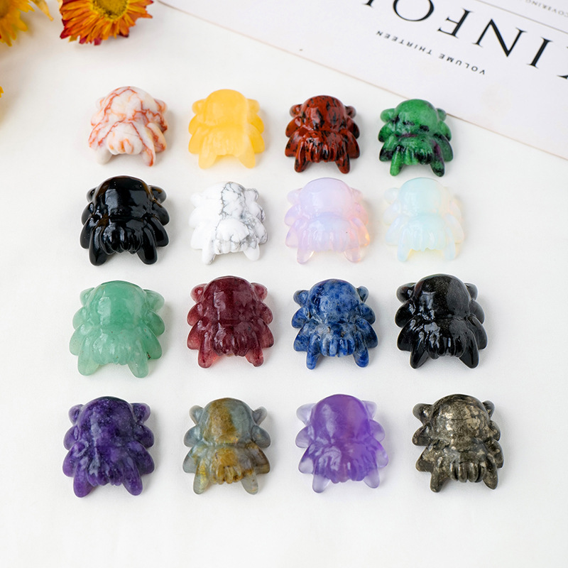 Animal Carving Manufacturer - New Arrivals Crystal Crafts Aventurine Labradorite Mini Spider