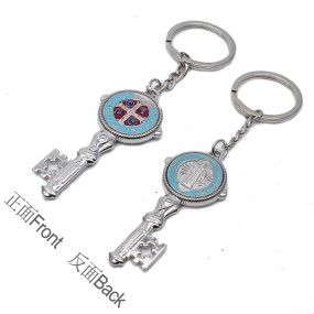 Religious Keychain Factory - St Benedict Cross Medal Pendant Bookbag Purse Charm
