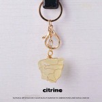 手工钥匙扣生产厂家-手工水晶原石绕线钥匙扣礼品