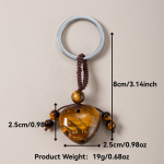 Crystal Keychain Factory - Wholesale Natural Crystal Heart Woven Keychain Pendant Gift