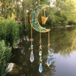Sun Catcher Factory - Natural Crystal Sun Catcher Moon Wind Chime Tumbled Stones DIY