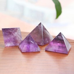 Gemstone Pyramid Supplier - Natural Labradorite Amethyst Gemstone Carving Pyramids