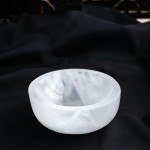 石膏碗生产厂家-天然雕刻水晶圆形大号白石膏碗