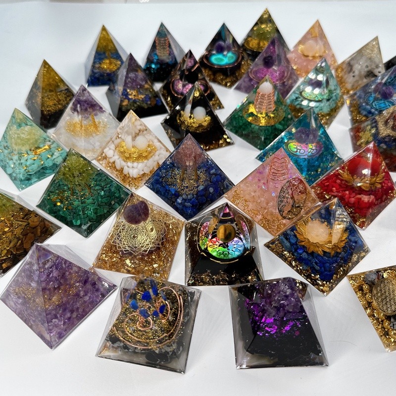 Orgone Pyramid Factory - Natural Energy Crystal Pyramid Orgone Meditation Healing Stones