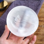 石膏碗生产厂家-天然雕刻水晶圆形大号白石膏碗