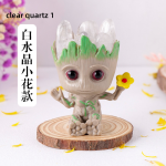 水晶雕刻供应商-批发紫水晶簇透明石英格鲁特雕刻装饰