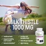 Milk Thistle & Dandelion Root Extract Capsules Manufacturer - 1000mg Organic Liver & Colon Detox Supplement, 120 Count