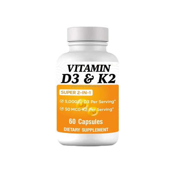 Vitamin D3 & K2 Capsules Manufacturer - Two-in-one Formula for Immune Support & Bone Health, 60 Count