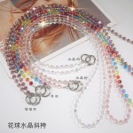 Phone Lanyard Supplier - Luxury Crystal Flower Ball Beaded Chain