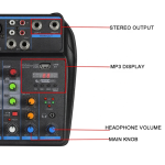DJ混音器厂家 - 4通道蓝牙幻象电源卡拉OK混音器