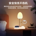 无线充电器生产厂家 - 木纹多功能LED充电器