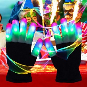 LED手套供应商 - 冬季派对发光闪烁指尖灯