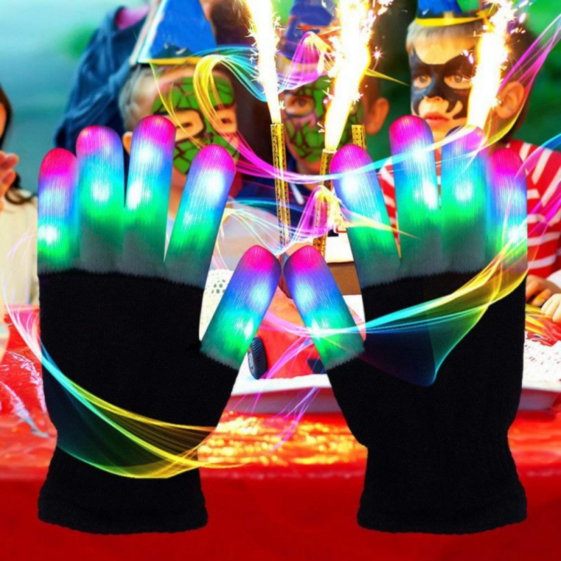 LED Glove Supplier - Winter Party Glow Flashing Finger Tip Lighting