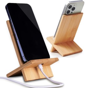 Phone Stand Manufacturer - Wooden Desktop Dock with Charging Hole