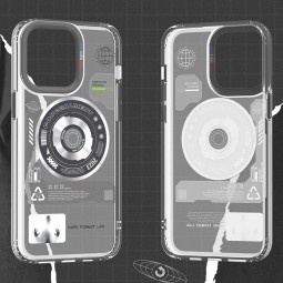 Phone Case Manufacturer - Retro CD Laser Magnetic Ring Shockproof Cover