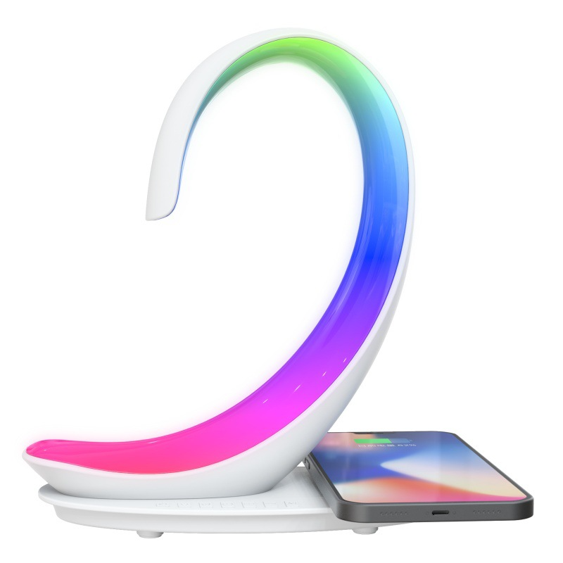 Bedside Lamp Manufacturer - 5 in 1 Swan Rgb Atmosphere Wireless Charger