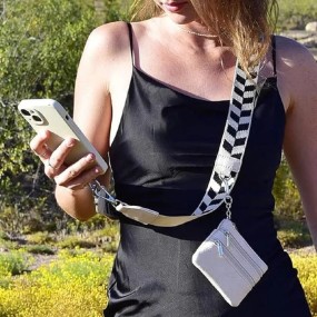 Phone Strap Manufacturer - Adjustable Crossbody with Zippered Pouch