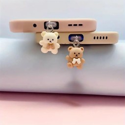 手机防尘塞生产厂家 - 可爱小熊Type-C接口装饰