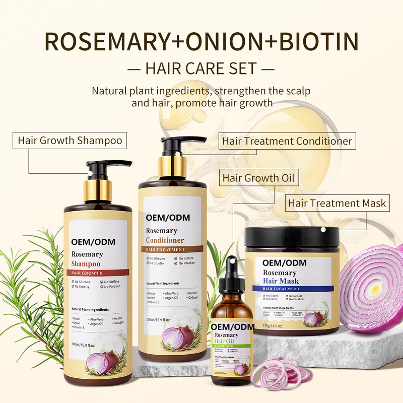 Rosemary Onion Hair Care Set Manufacturer - Scalp Strengthening & Hair Growth Products with Sodium Bicarbonate