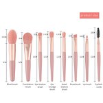 Synthetic Makeup Brush Set Manufacturer - 8-Piece Travel Kit with Bag