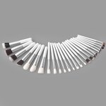Vegan Makeup Brush Set Manufacturer - 25-Piece Professional Luxury White Brushes