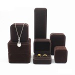 Jewelry Box Manufacturer - Custom Logo Lint Jewelry Box Packaging Necklace Earring Bracelet Set