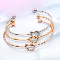 Heart Bracelet Factory - Minimalist Heart-tied Titanium Steel Bracelet Waterproof Adjustable