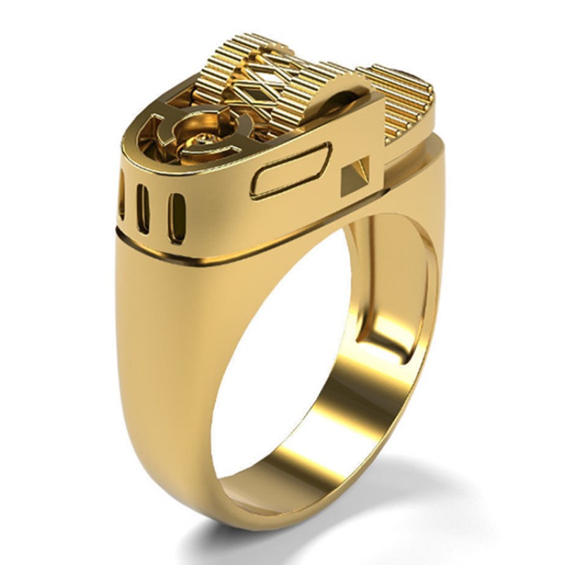 Lighter Ring Manufacturer - New Hot Selling Environmental Jewelry Lighter Shape Ring Men's