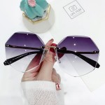 Gradient Shades Factory - Luxury Round Gradient Shades Sunglasses Women Metal Curved Temples