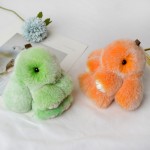 Rabbit Keychain Factory - Real Fluffy Rabbit Fur Pompon Bunny Keychain Trinket Toy Gift