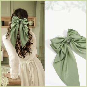 Hair Accessories Supplier - In Stock Big Size Ribbon Bowknot Colorful Satin Hair Bows