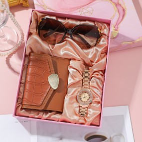 Watch Gift Set Manufacturer - Wholesale Well Packaged Watch With Wallet Sunglasses Set Gift