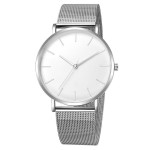 Men's Watch Manufacturer - Simple Fashionable Round Large Dial Mesh Steel Strap Quartz Watch