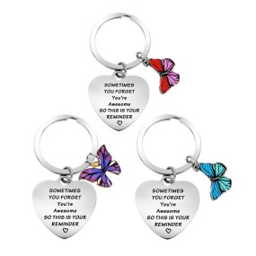 Inspirational Keychain Supplier - New Inspirational Stainless Steel Key Chain for Friends Gift