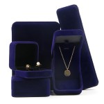 Jewelry Box Manufacturer - Custom Logo Lint Jewelry Box Packaging Necklace Earring Bracelet Set