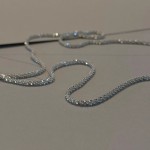 Lady Necklace Manufacturer - New 925 Sterling Silver Sparkling Clavicle Chain Collar Jewelry