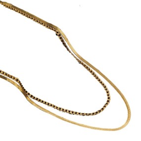 Titanium Necklace Manufacturer - High Quality Waterproof Titanium Steel Necklace Non-fading Three Layers