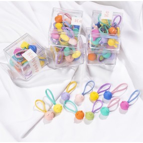 Hair Rope Manufacturer - 10pcs/box Korean Girl's Head Rope High Stretch Candy Color