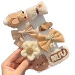 Resin Bow Factory - 5pcs/set Children's Colorful Cute Resin Bow Tie Hair Clip Girls Bangs Clip