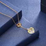 Amethyst Pendant Supplier - Non Tarnish S925 Silver Amethyst Pendant Necklace Star Heart Collar