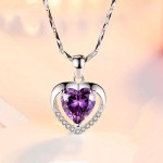 Heart Pendant Manufacturer - Elegant Heart Pendant 925 Silver Zircon Gemstone Wedding Jewelry